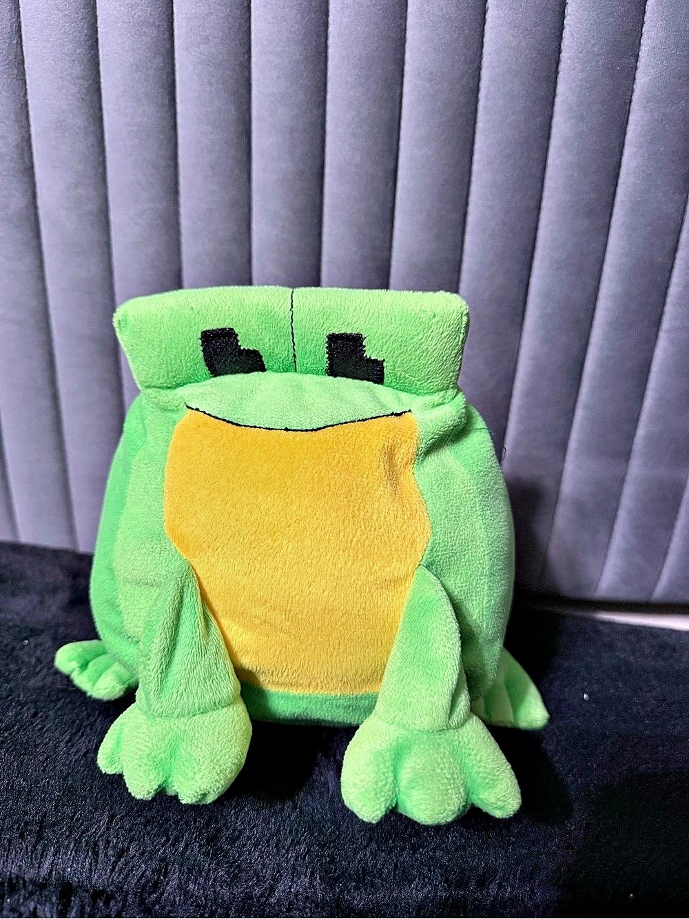 Pixel Square Green FROG Block PLUSH Stuffed Animal By Nanco